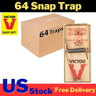 64 PACK Metal Pedal Mouse Trap Disposable Reusable Mouse Traps 2-4-20-48-64 Pack • $11.91