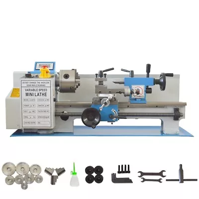 Metal Lathe Precision Bench Lathe Brushless Motor All Metal Gears Variable Speed • $814.98