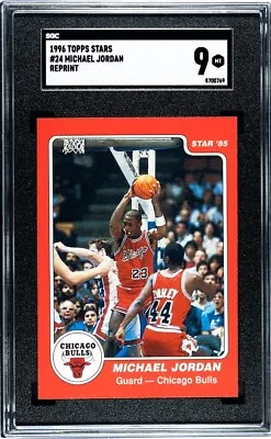 Michael Jordan 1984-85 Star #101 Topps Re-Print Graded SGC 9 • $270