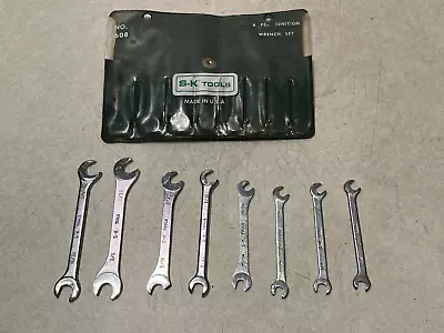 Vtg S-k Sk 8-pc Miniature Set #1608 Ignition Wrenches 13/64 - 3/8  Made In Usa • $30