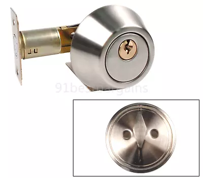 Door Lock Keyed Entry Lock 3 Keys Chrome Single Cylinder Deadbolt Dead Bolt • $12.98