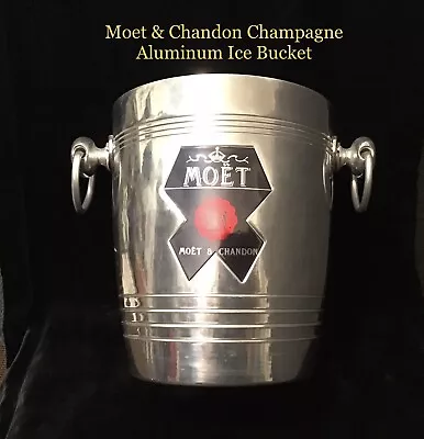 Vintage Moet & Chandon Champagne Aluminum Hardware Ice Bucket  Cooler • $84