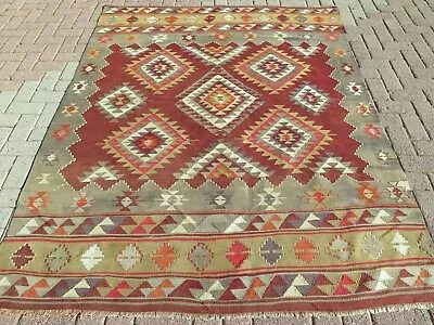 Anatolian Rug Area Rugs Kilim Wool Rug Handmade Floor Carpet BohoRug 70 X85  • $589