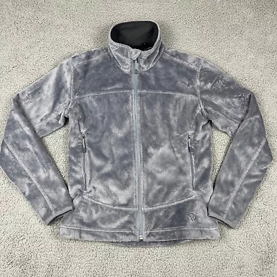 Mountain Hardwear Pyxis Fleece Jacket Womens XS Gray Deep Pile Velour Tech Plush • $26.88