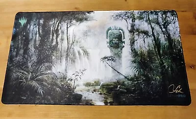 Magic The Gathering - MTG - Seb McKinnon - Misty Rainforest Playmat - Signed  • £128.51