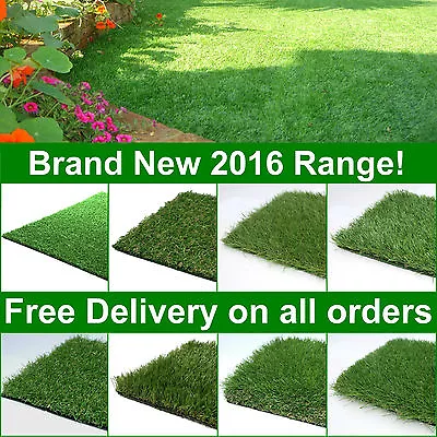 Astro Artificial Grass Quality Turf Cheap Green Lawn Garden Realistic Natural • £27.16