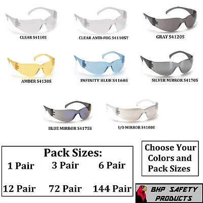 Pyramex Intruder Safety Glasses Ansi Z87+ Work Eyewear - Lightweight Sunglasses • $165