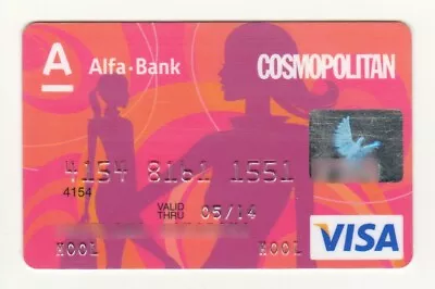 Credit Card Bankcard COSMOPOLITAN Alfa-Bank RUSSIA VISA Expired • $9.93