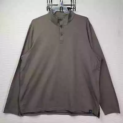 L.L. Bean Sweatshirt Mens XXL Slightly Fitted Pullover Henley Gorpcore Pima • $19.98