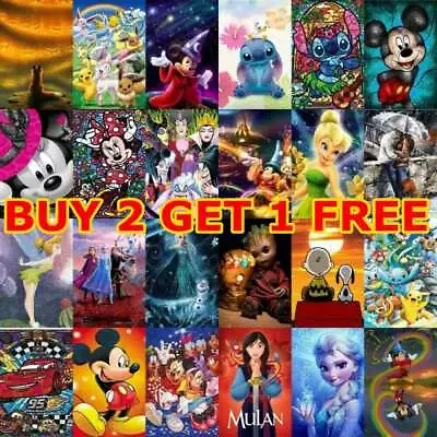 $12.99 • Buy 5D Full Drill Diamond Painting Full Drill Embroidery Disney Role Painting Home