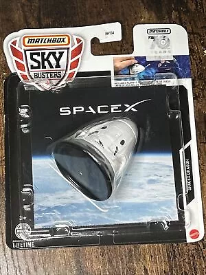 2023 Matchbox Sky Busters SpaceX Dragon MATTE WHITE *CARD NOT MINT CONDITION • $12