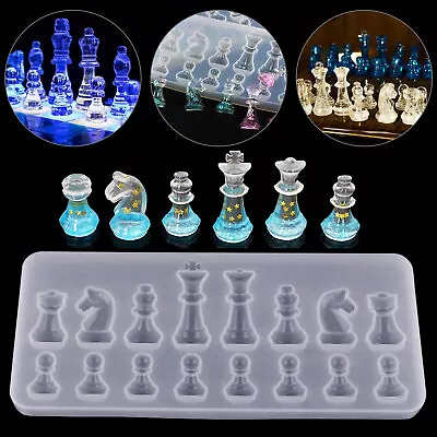 DIY Silicone Resin Chess Mold Jewelry Pendant Making Tool Mould Craft Handmade • $8.48