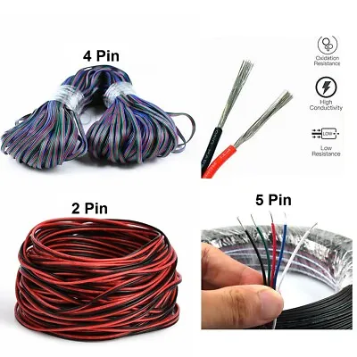 2 /4 /5 Pin Extension Wire Cable Cord Connector For 3528/5050 LED Strip Light US • $38.99