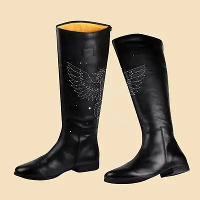 Handmade Men Real Leather Riding Over Knee Boots Equestrian Shoes Horse Riding • $159.35