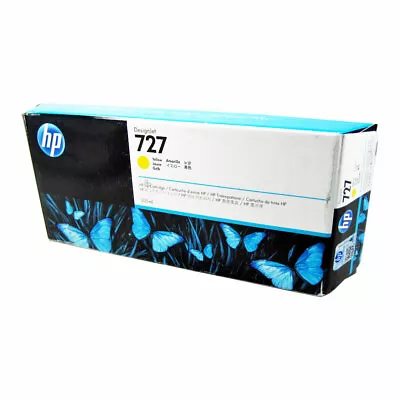 Genuine HP 727 Yellow 300ml F9J78A DesignJet T1500 T920 T2500 (Retail Box) • $69.99