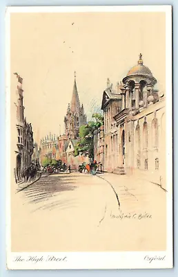 Postcard Marjorie C Bates - The High Street Oxford Artist • £2.99