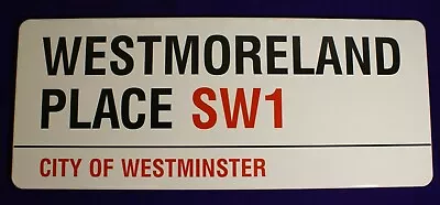 Westmoreland Place Sw1 Original City Of Westminster London Enamel Street Sign • £250