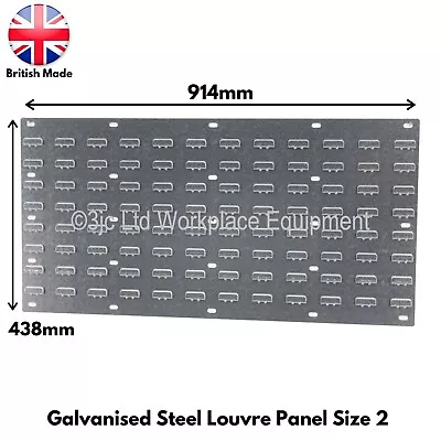 New British Made Steel Louvre Wall Panels For Parts Bins 914mm X 438mm • £24.12