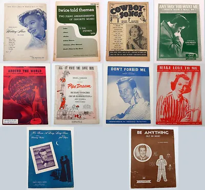 1950s Lot Of 10 Song Sheet Music Books 1950-1957 Elvis Presley Jimmy Dean • $14.99