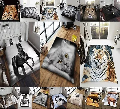 3D Animal Print Throw Soft Warm Faux Fur Fleece Sofa Bed Blanket Double King • £17.99