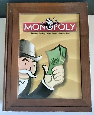 Parker Bros Monopoly Vintage Game Collection Wood Box Board Game.  VG Condition • $27.99