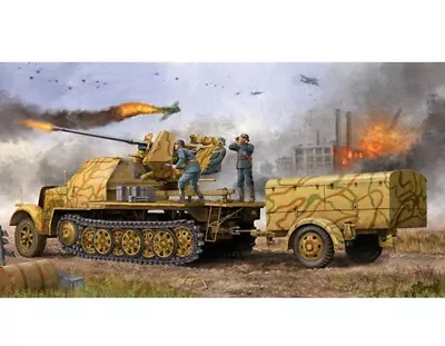 Trumpeter 1/35th Scale German Flak 37 Halftrack  Plastic Model Kit. • £36.99