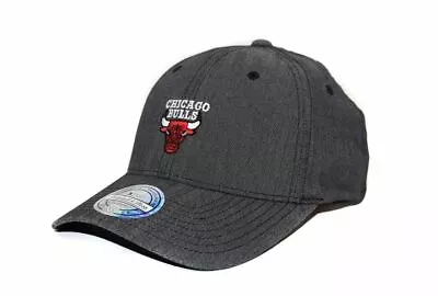 Mitchell And Ness Snapback 110 Curved Polyester Heringbone Chicago Bulls • £29.86