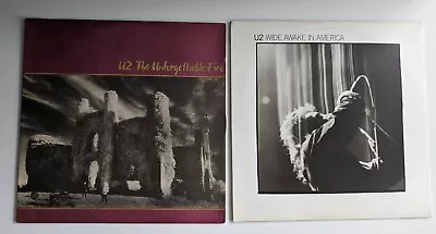 Lot Of Two U2 Vinyl Records The Unforgettable Fire Wide Awake In America • $5