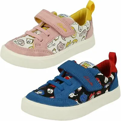 £15 • Buy SALE Children's Clarks Toy Story Hook & Loop Canvas/Leather Shoes CITY HOWDY T