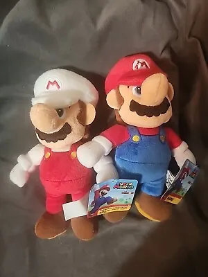 Lot Of 2 Super Mario Brothers Fire/ Mario 9  Plush Nintendo • $22