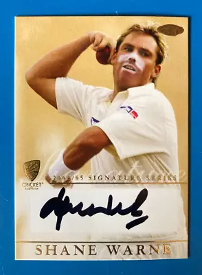 $650 • Buy 2004/05 Shane Warne Signature Series Signed ESP Cricket Card In Mint Condition