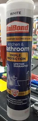 Triple Protection Stop Mould Silicone Sealant  For Kitchen & Bathroom UNIBOND • £13.99