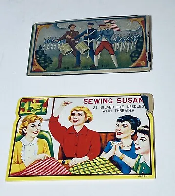 Vintage Needle Books - 1950's Sewing Susan + 1918 WWI Army & Navy #48396 • $12