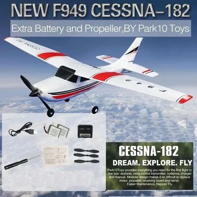 RAC E Fighter ToyWLtoys F949 2.4G 3CH Cessna 182 Remote Fixed Wing Airplane RTF  • $128.13