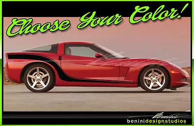 Side Racing Stripe Graphics Style 4 Fits- Corvette C6 2005-2013  • $74.99