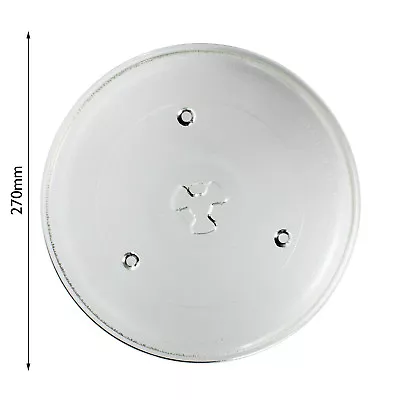 Glass Turntable Plate Dish Tray 270mm For SHARP Microwave R28STM Spare Part • £12.33