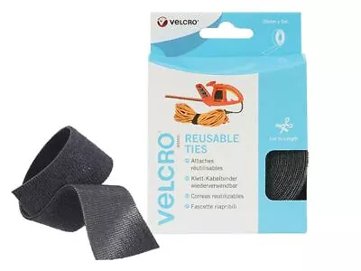 VELCRO® Brand - ONE-WRAP® Reusable Ties 30mm X 5m Black • £13.16