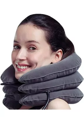 Inflatable Neck Support Cervical Collar Relief Traction Brace Support Stretcher • £13