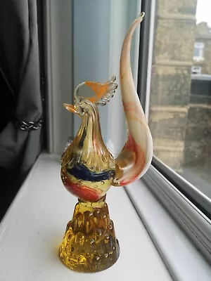 Vintage MURANO GLASS Rooster Bird Bullicante And Colours Of Union Jack On Chest  • £30.99