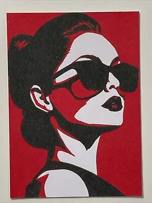 ACEO Print Of Pop Art Watercolor And Ink Painting Artist Trading Card ATC • $2.45