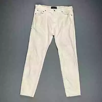 Abercrombie & Fitch Jeans Mens 36x32 90's Slim White Flex Denim Distressed  • $19.95