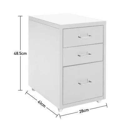 3-8 Drawers Office Metal Filing Cabinet Cupboard Drawer Tools Unit On Castors • £45.95