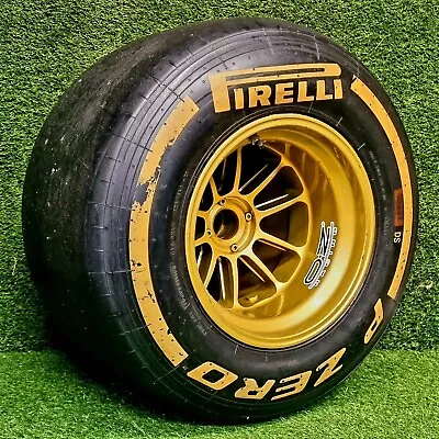 Lotus Renault Kimi / Grosjean F1 Racing Wheel And Race Used Slick Tyre. • £995