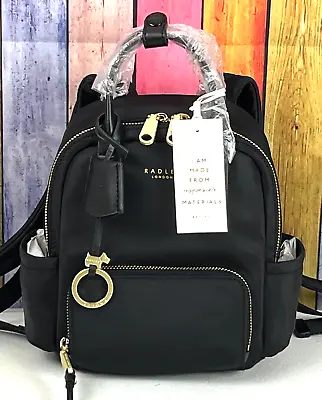 Radley Finsbury Park Black Polyester Small Backpack Bag New • £85