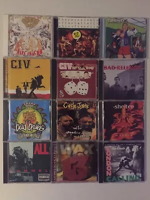 Green Day MXPX The Clash Bad Religion CIV Circle Jerks Wax ALL Lot Of 12 Discs • $69.97