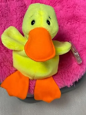 Ty Beanie Babies 1993  Quackers   Duck Is Yellow With Orange Bill & Feet  MWMT's • $5