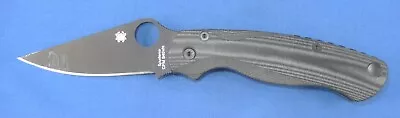 Flytanium FLY-808 For Spyderco Paramilitary 2 PM2 Lotus Black Linen Scales SAVE! • $25