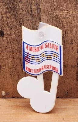 $19.95 • Buy Vintage White Plastic McDonald's Key Ring A Musical Salute RMCC 1988 Keychain 