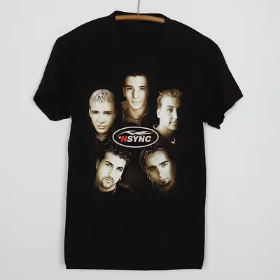 NSYNC Members 1999 T-Shirt Short Sleeve Black Cotton Men Size S-5XL - Free Shipp • $12.99