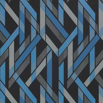 Crypton® Momentum Almanac Tourmaline Blue black Gray Modern Upholstery Fabric • $24.95